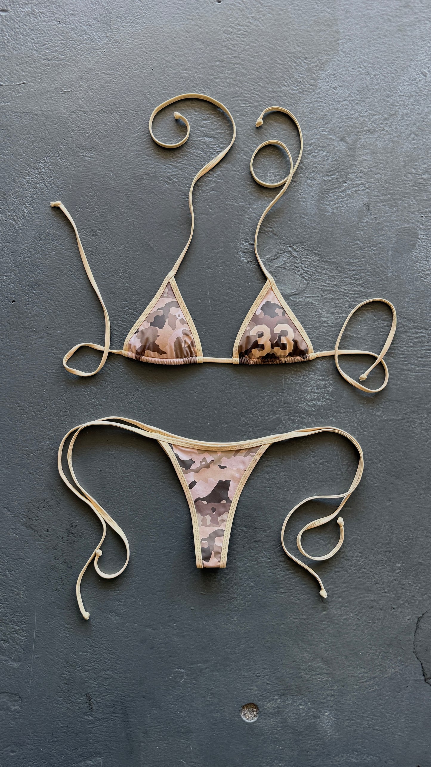 "33" CAMO BIKINI IN BUTTER YELLOW